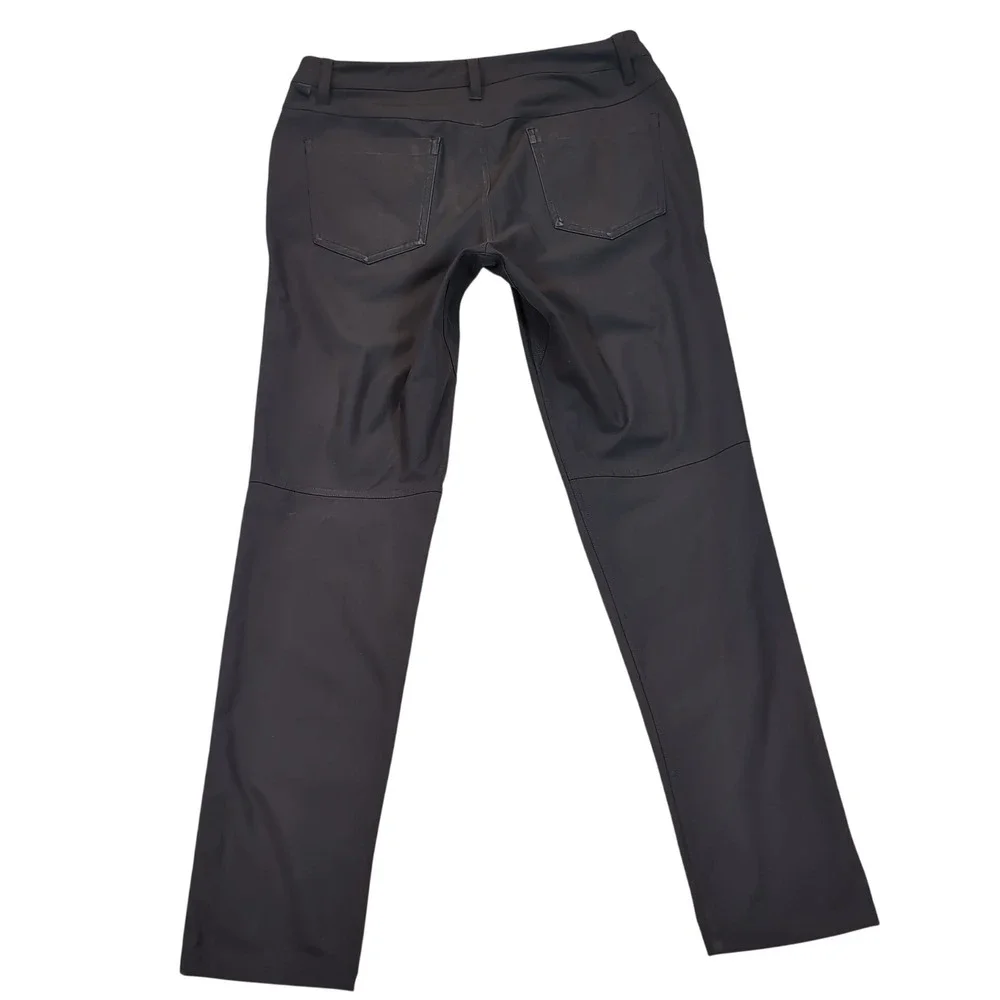 Lululemon‎ ABCs Pant Mens 31 (32x29) Black Slim Fit Warpstreme Five Pocket Golf